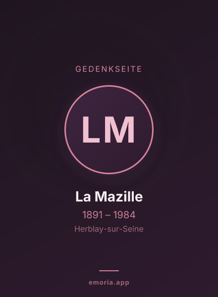 Gedenkportrait von La Mazille