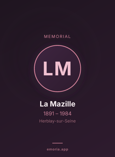 Memorial portrait of La Mazille