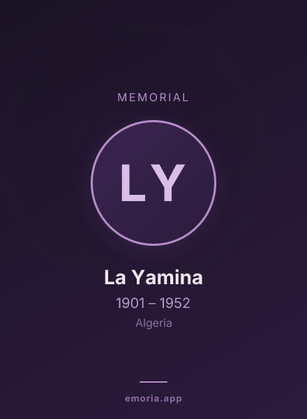 Memorial portrait of La Yamina