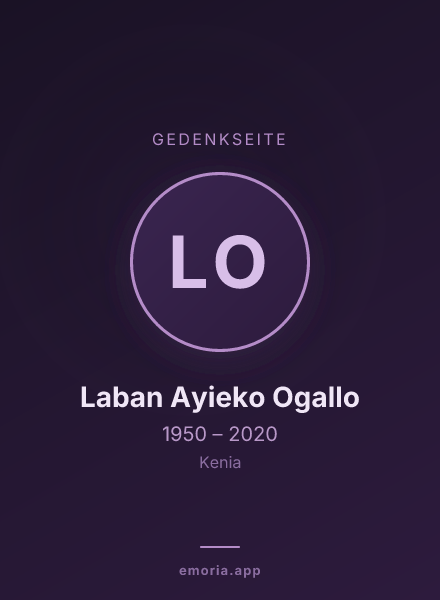 Gedenkportrait von Laban Ayieko Ogallo