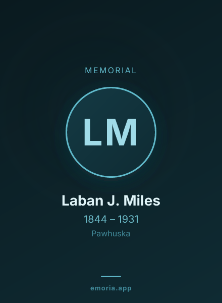 Memorial portrait of Laban J. Miles
