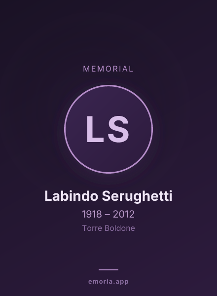Memorial portrait of Labindo Serughetti