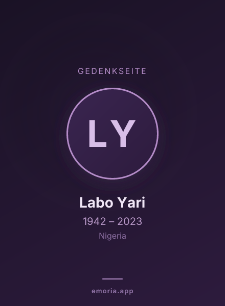 Gedenkportrait von Labo Yari