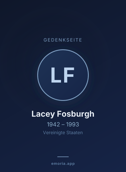 Gedenkportrait von Lacey Fosburgh