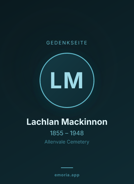 Gedenkportrait von Lachlan Mackinnon