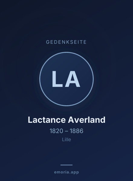 Gedenkportrait von Lactance Averland