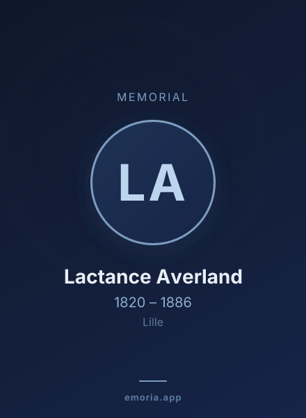 Memorial portrait of Lactance Averland