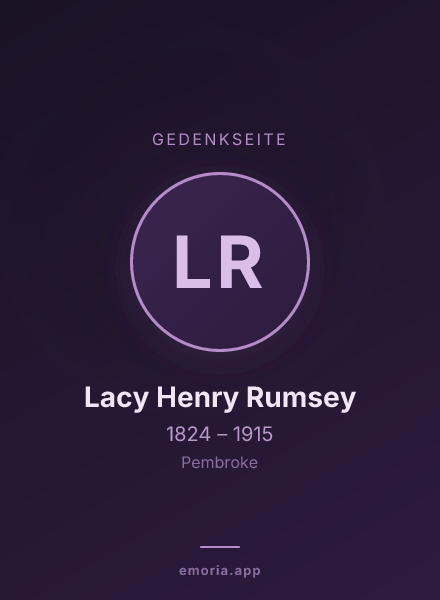Gedenkportrait von Lacy Henry Rumsey