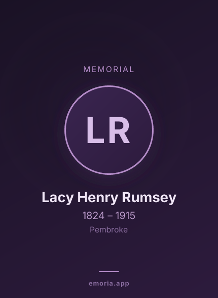 Memorial portrait of Lacy Henry Rumsey