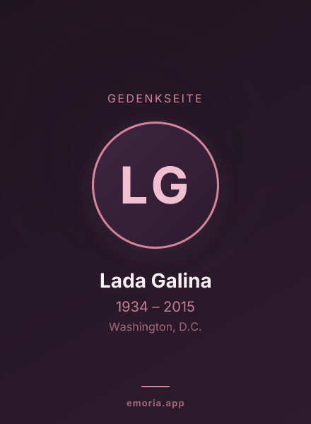Gedenkportrait von Lada Galina