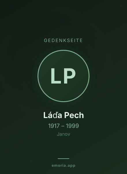 Gedenkportrait von Láďa Pech