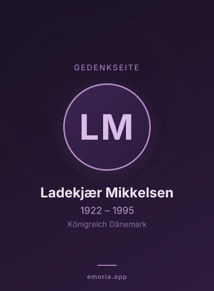 Gedenkportrait von Ladekjær Mikkelsen