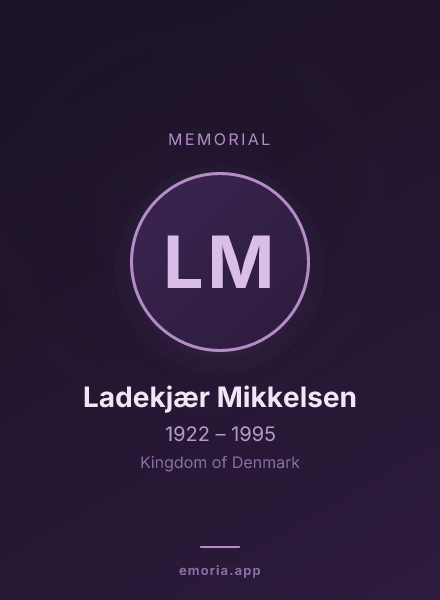 Memorial portrait of Ladekjær Mikkelsen