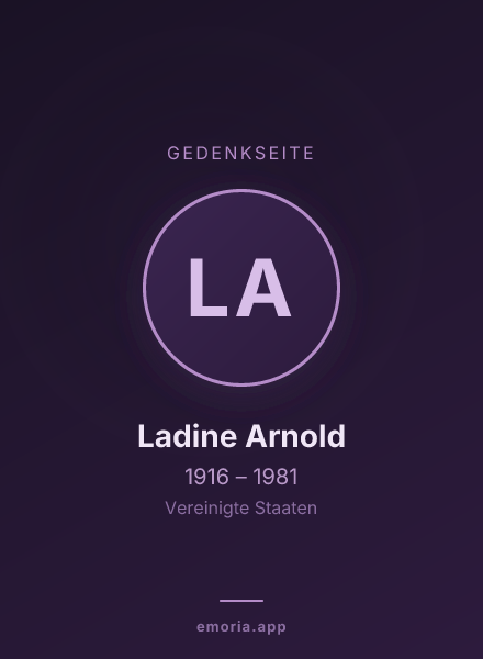 Gedenkportrait von Ladine Arnold