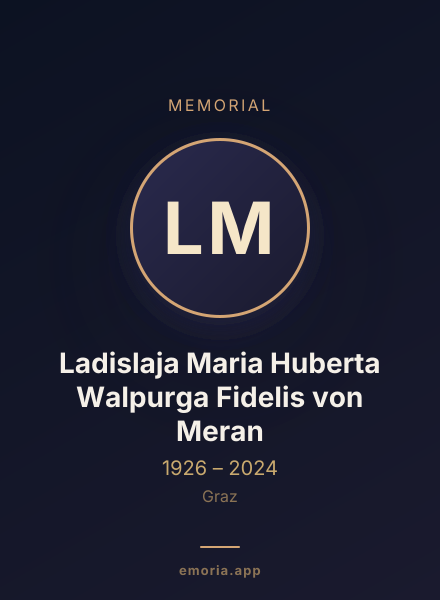 Memorial portrait of Ladislaja Maria Huberta Walpurga Fidelis von Meran
