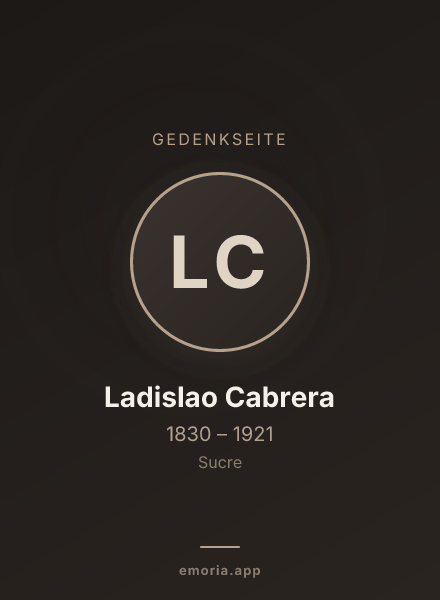 Gedenkportrait von Ladislao Cabrera