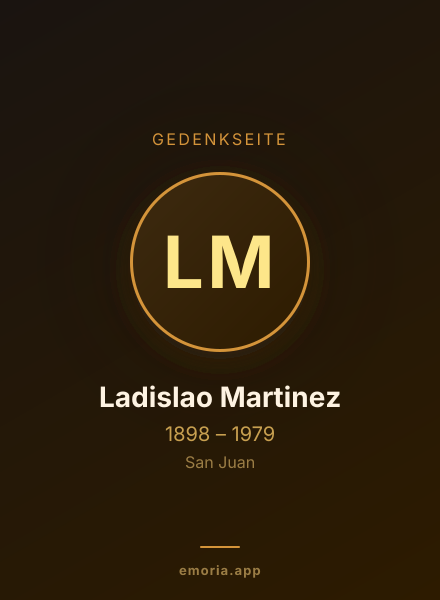 Gedenkportrait von Ladislao Martinez
