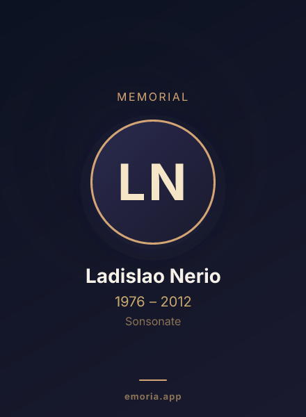 Memorial portrait of Ladislao Nerio