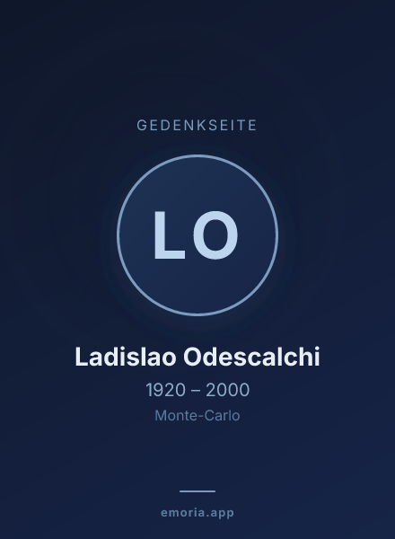 Gedenkportrait von Ladislao Odescalchi