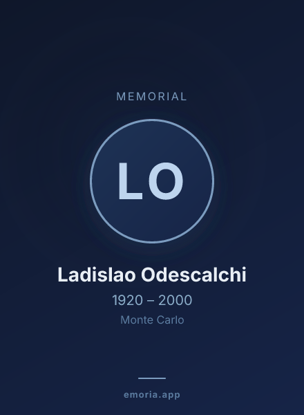 Memorial portrait of Ladislao Odescalchi
