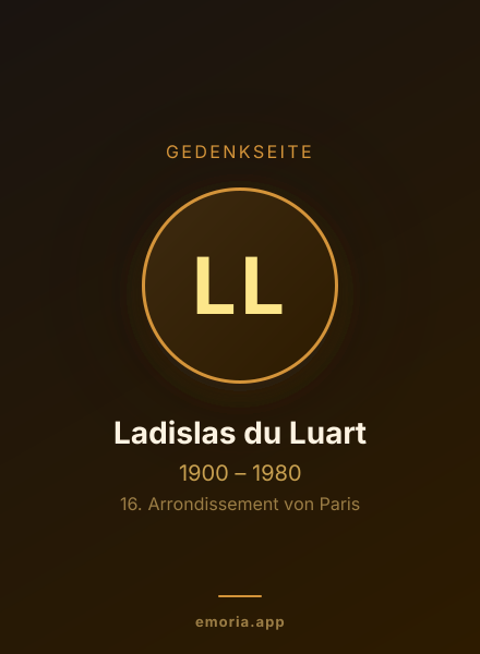 Gedenkportrait von Ladislas du Luart