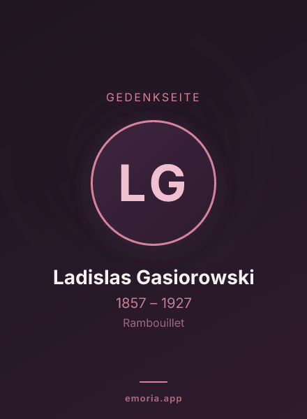 Gedenkportrait von Ladislas Gasiorowski