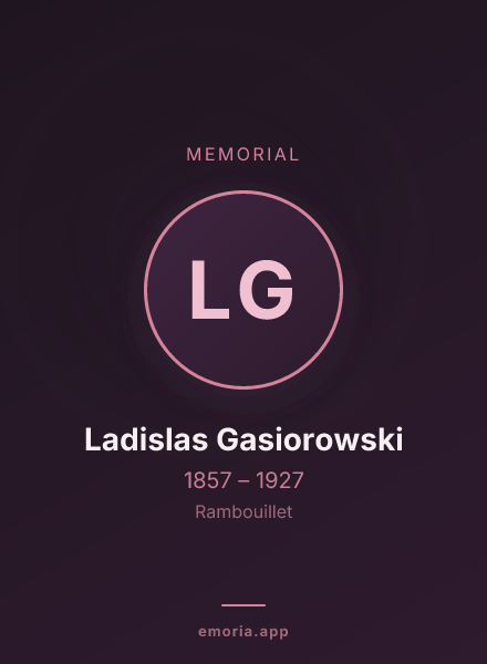 Memorial portrait of Ladislas Gasiorowski