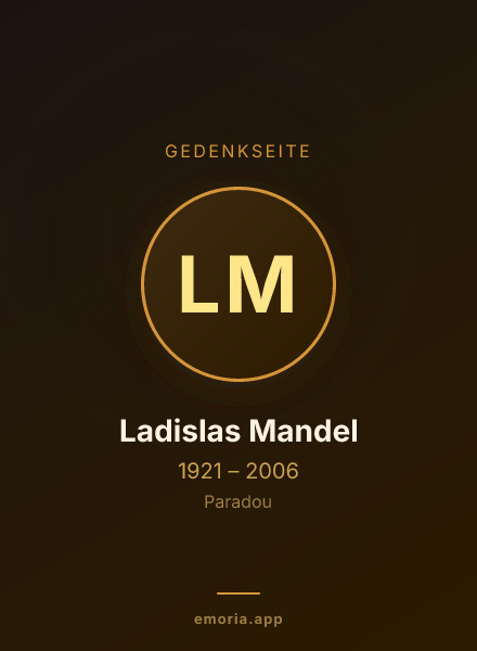 Gedenkportrait von Ladislas Mandel