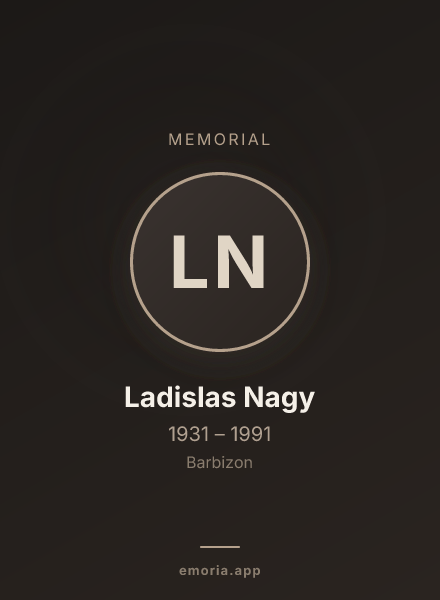 Memorial portrait of Ladislas Nagy