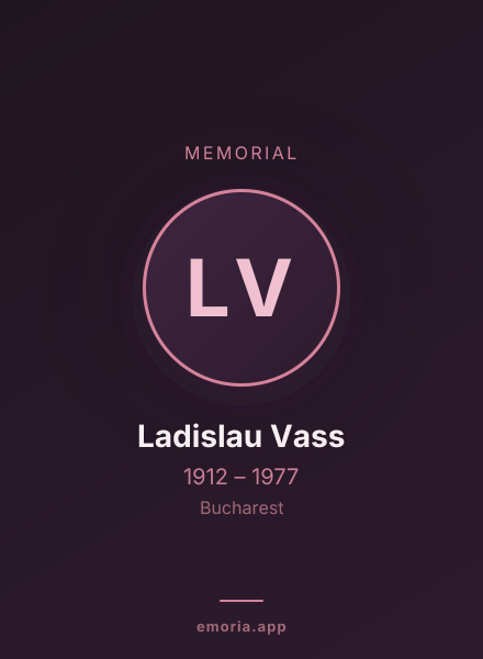 Memorial portrait of Ladislau Vass