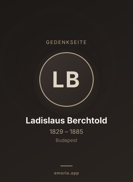 Gedenkportrait von Ladislaus Berchtold