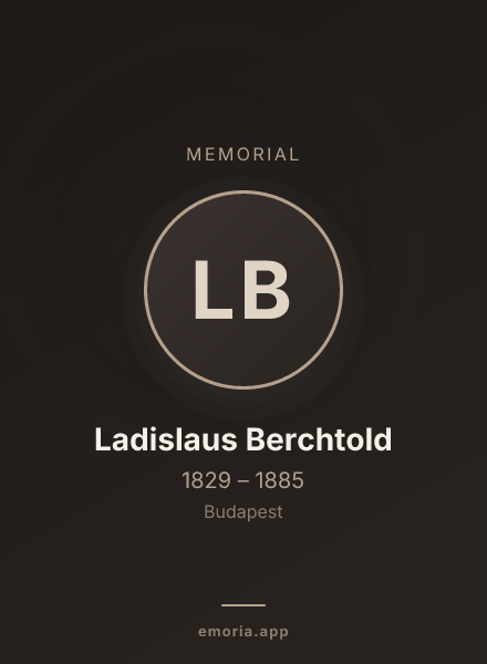 Memorial portrait of Ladislaus Berchtold