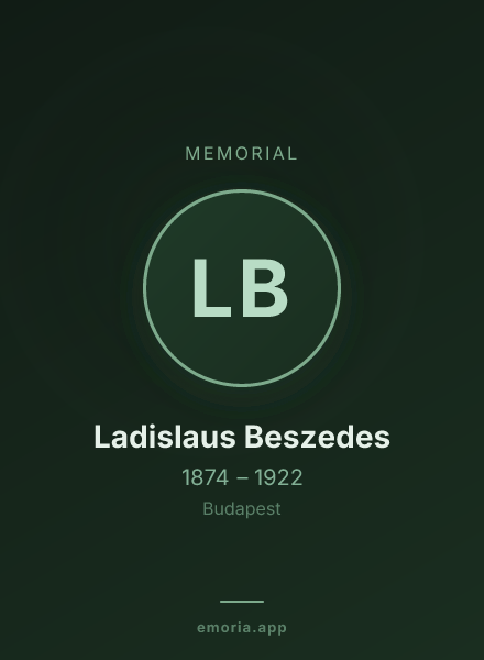 Memorial portrait of Ladislaus Beszedes
