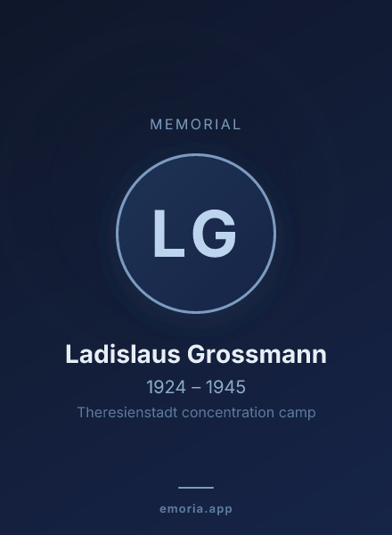 Memorial portrait of Ladislaus Grossmann