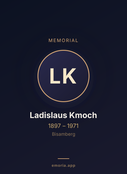 Memorial portrait of Ladislaus Kmoch
