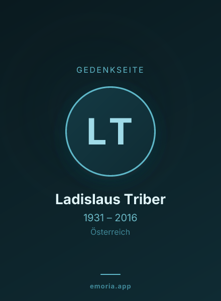 Gedenkportrait von Ladislaus Triber