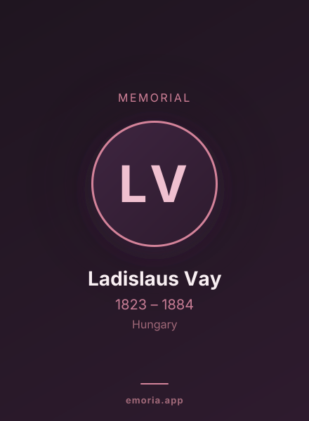 Memorial portrait of Ladislaus Vay
