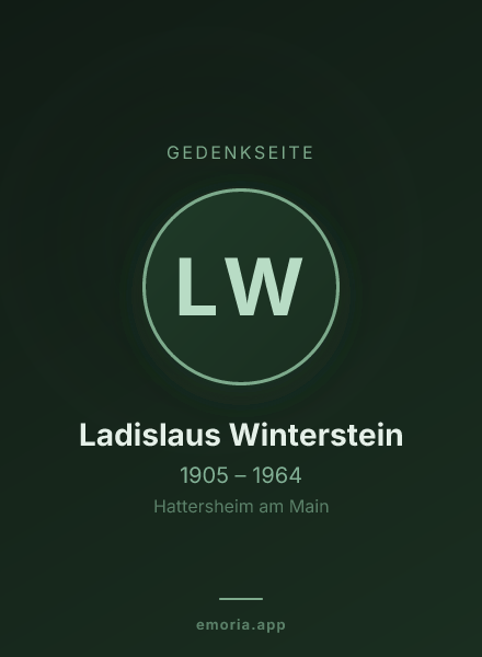 Gedenkportrait von Ladislaus Winterstein