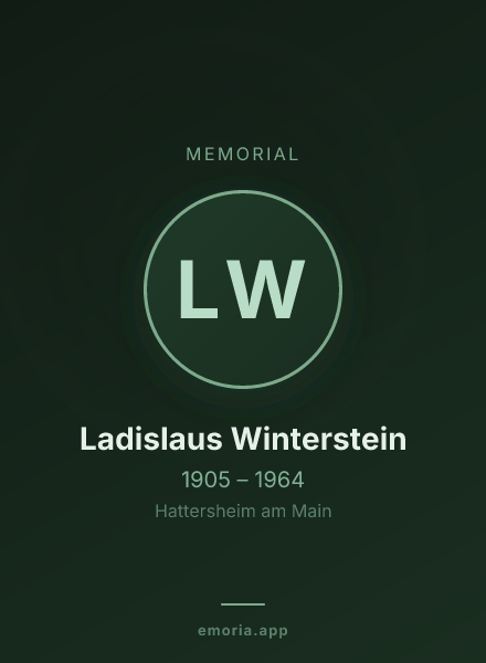 Memorial portrait of Ladislaus Winterstein
