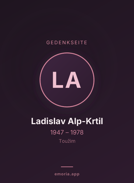 Gedenkportrait von Ladislav Alp-Krtil
