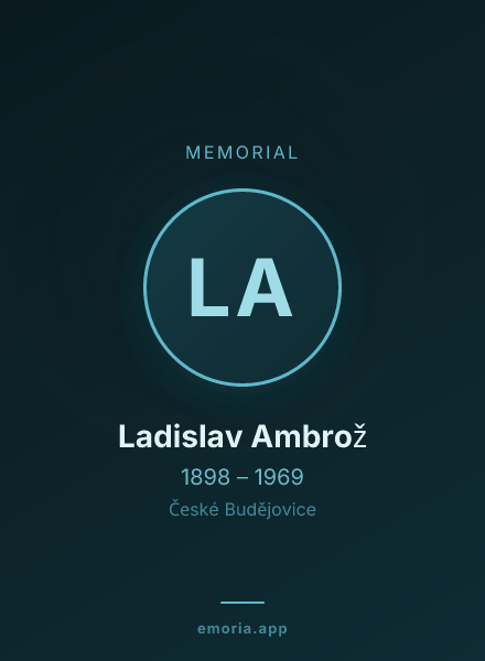Memorial portrait of Ladislav Ambrož