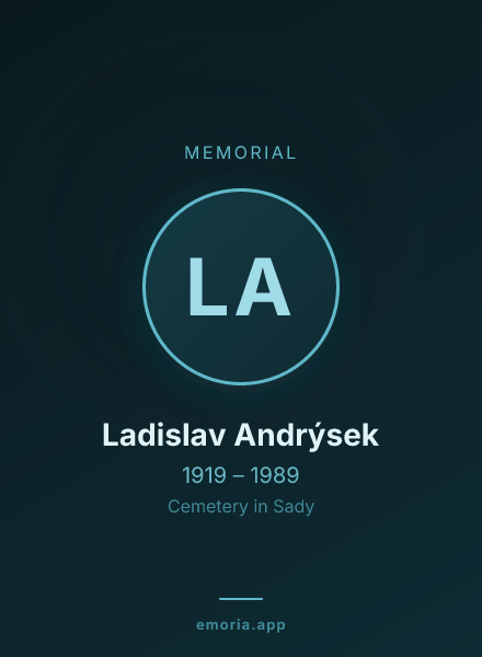 Memorial portrait of Ladislav Andrýsek