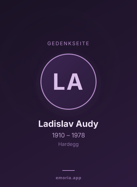 Gedenkportrait von Ladislav Audy