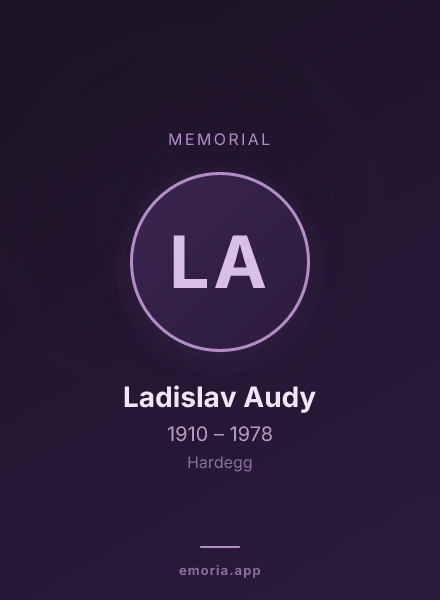Memorial portrait of Ladislav Audy