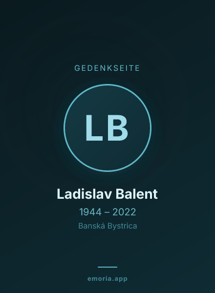 Gedenkportrait von Ladislav Balent