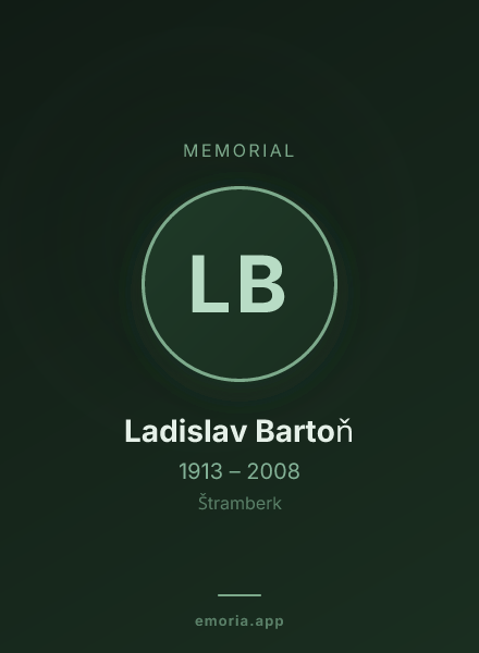 Memorial portrait of Ladislav Bartoň