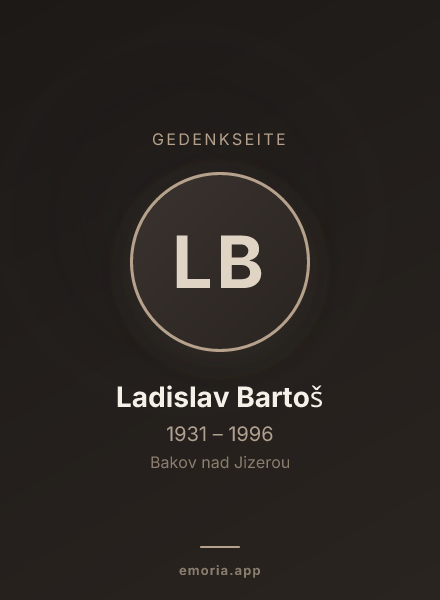 Gedenkportrait von Ladislav Bartoš
