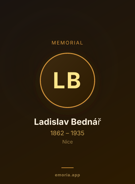 Memorial portrait of Ladislav Bednář