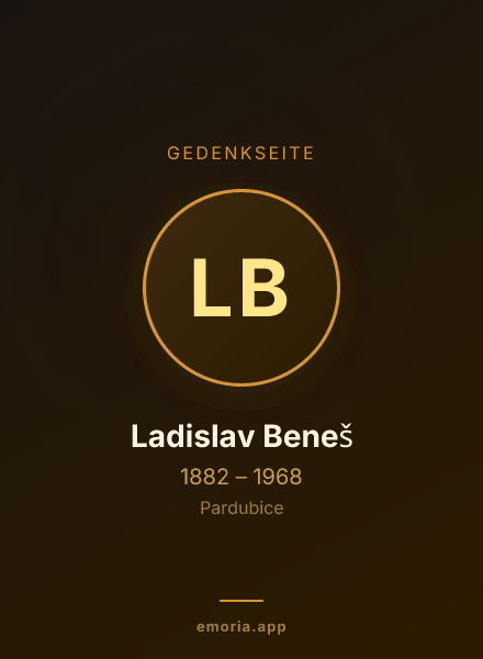 Gedenkportrait von Ladislav Beneš