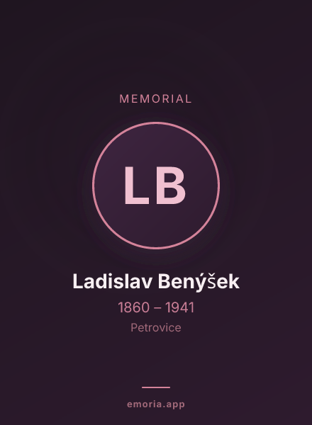 Memorial portrait of Ladislav Benýšek